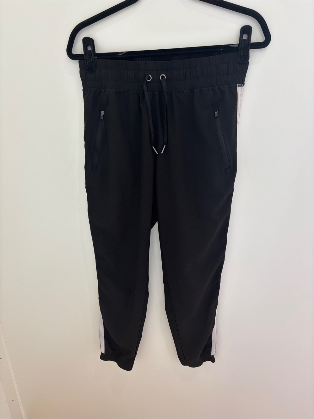 Kyodan Black Joggers with White Side Panels and Drawstring